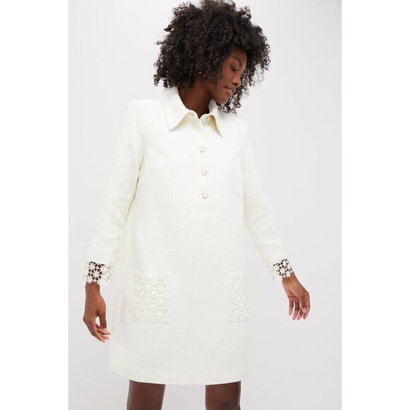 POMANDER PLACE Cream Tweed Nava Dress Size XS NWT Retail $168 Tuckernuck - Picture 1 of 8